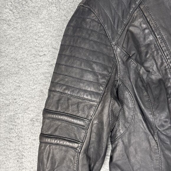 Harley-Davidson Women’s Black Core Washed Leather Biker Jacket XL Vented Side - Picture 6 of 16